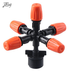 Adaptador de montaje de 1/2" para boquilla de 5 cabezales para riego por aspersión de jardín