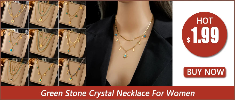 DIEYURO 316L Stainless Steel Luxury Non-fading Square Green Crystal Zircon Pendant Necklace Earrings Jewelry Set For Women Gifts