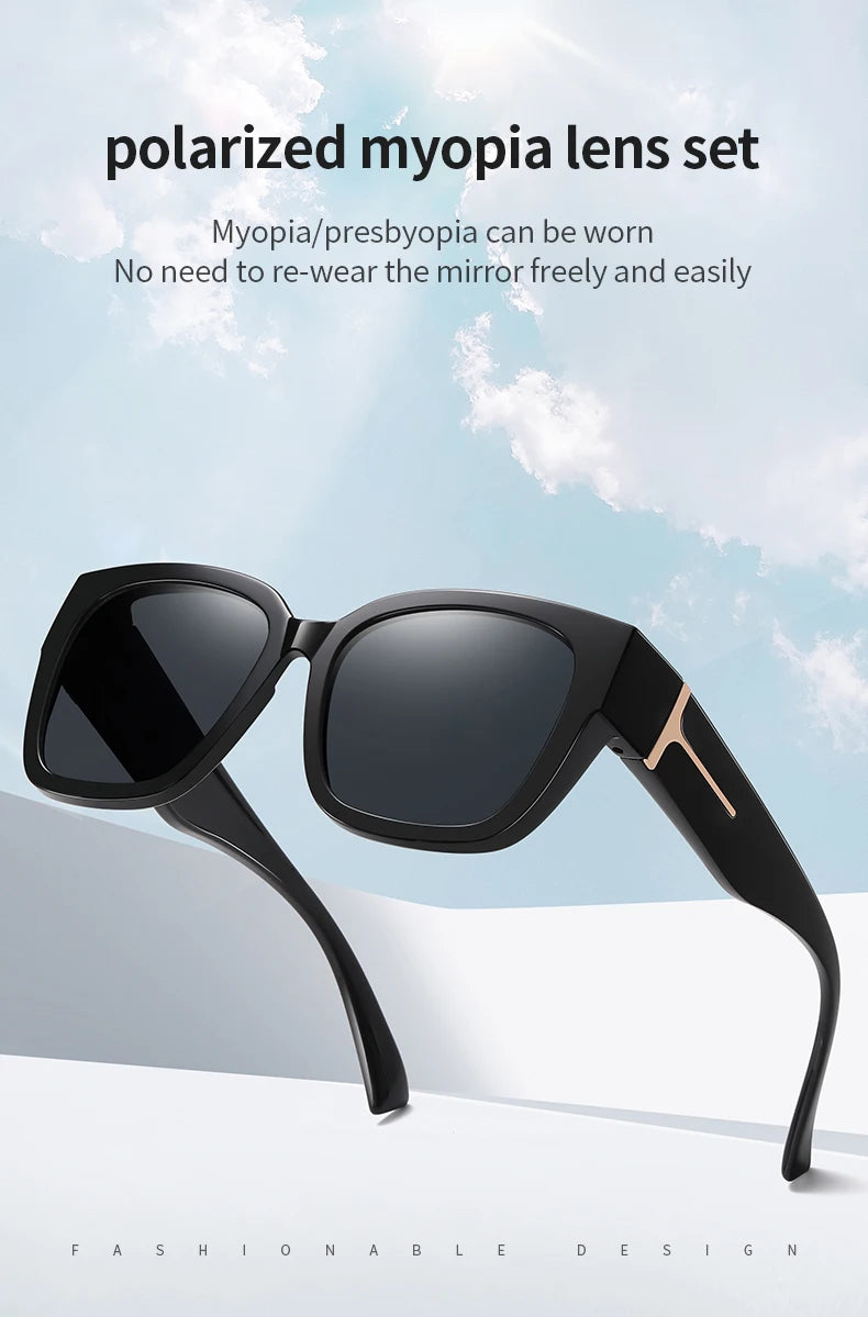 Fit Over Cover Myopia Glasses Polarized Sunglasses For Women Oversize Cover Prescription Men Sun Glasses Myopia Driving eyewear