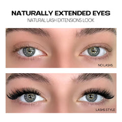 GROINNEYA 3D Mink Lashes Natural Look Fluffy Cat Eye Wispy Eyelashes Manga Lashes Winged End Eye Elongated Fake Lashes Makeup
