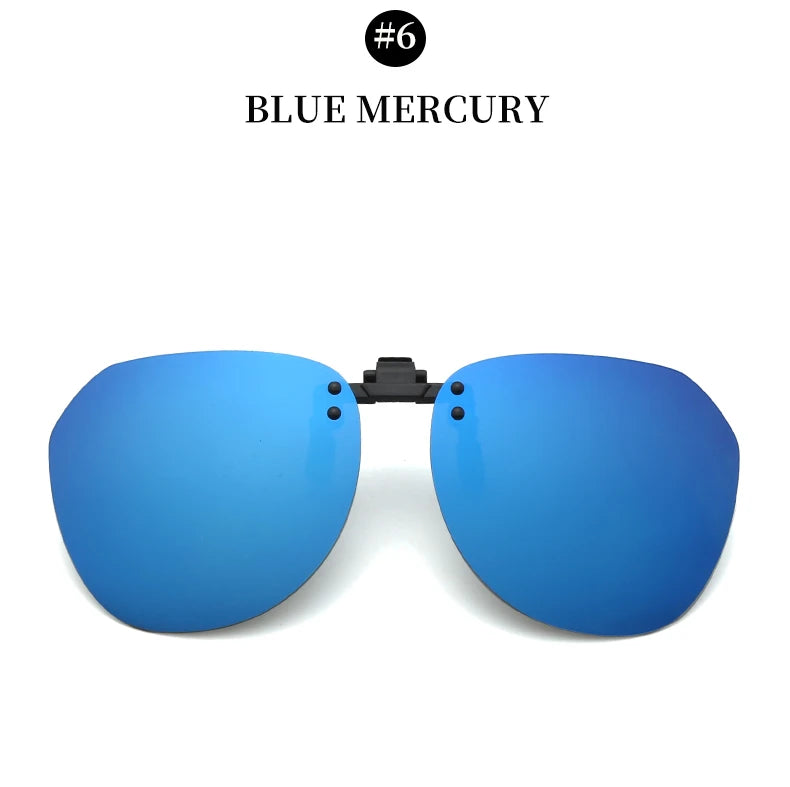 DOHOHDO New Men Women Clip On Sunglasses Polarizing UV400 Protention Vintage Clip Polarized Glasses Night Vision Driving Goggles