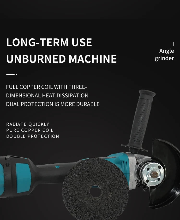 New Makita electric DGA404 Brushless Angle Grinder Polishing Cutting Machine Cordless Angle Grinder Tool For Makita 18V Battery