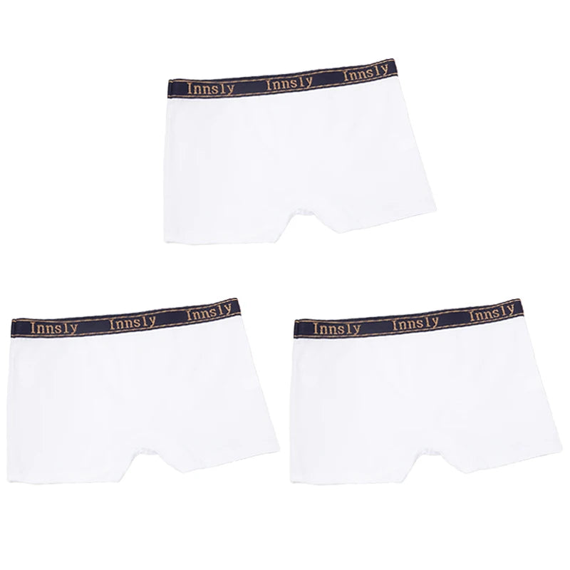 3Pcs/Set Women Boyshort Boxer Cotton White Underpant Elastic Big Size Panties Female Underwear Protective Shorts Under The Skirt