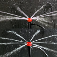 Oasis Garden Riego por goteo Aspersor ajustable de 360 ​​grados Gotero de inserción de ajuste al suelo Manguera de 4/7 mm Invernaderos Patio