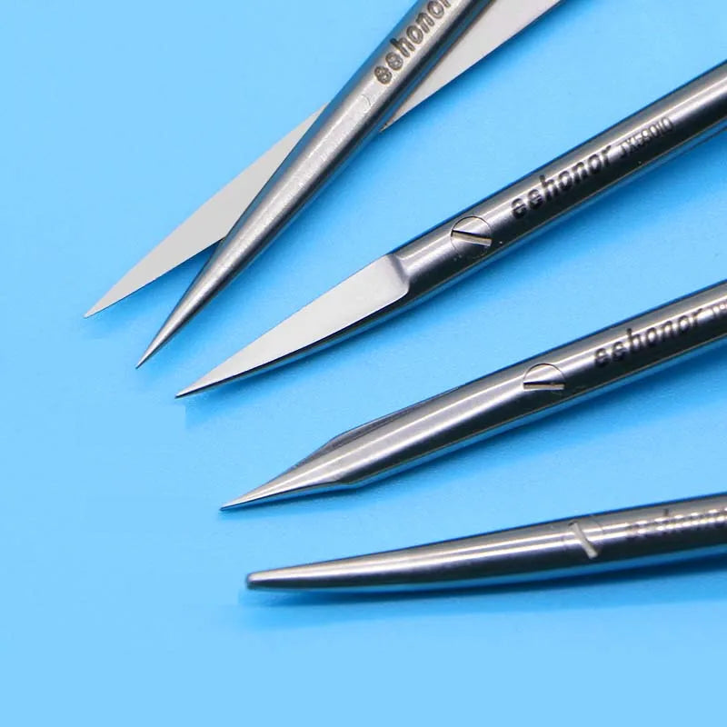 Twisted Handle Tissue Separating Scissors Peeling Scissors Eyelid Ophthalmic Surgical Scissors Fine Scissors Beauty Tools