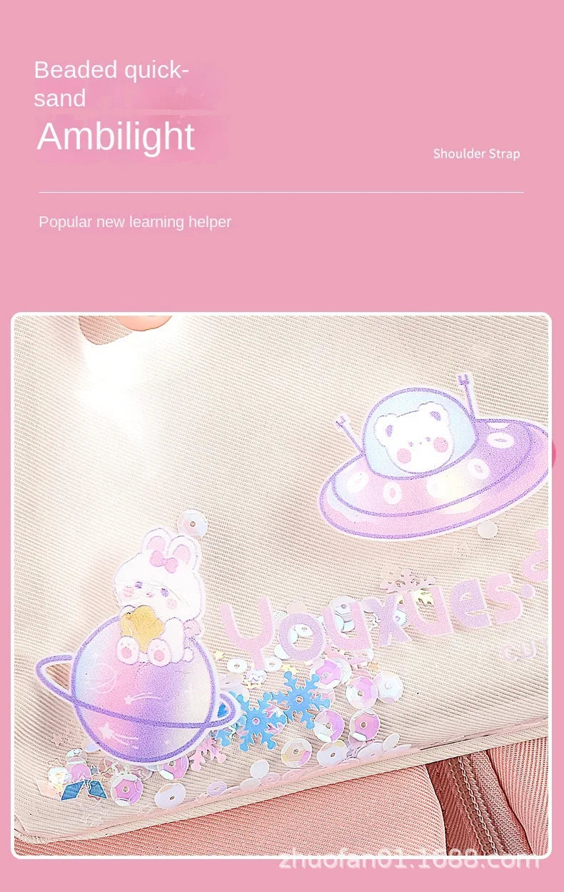 New Children Shoulder Bag Primary School Students Schoolbag Cartoon Lightweight Girls Junior High School Students Kids Backpacks