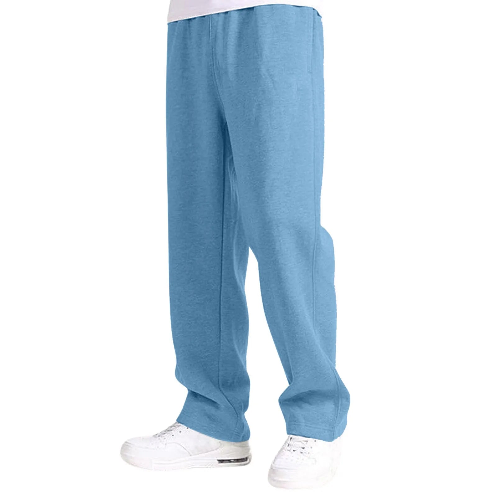 Mens Fleece Lined Sweatpants Wide Straight Leg Pants Bottom Sweatpants Joggers Pants Workout High Waisted Yoga Pants 10 Star