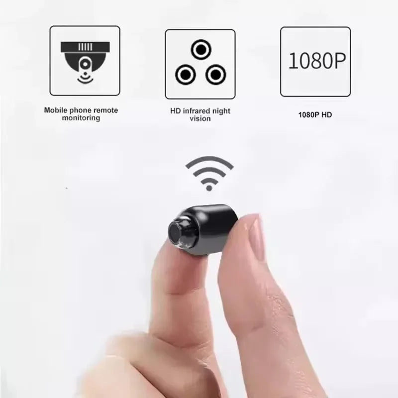 Mini WiFi Camera 1080P HD, Indoor Security Cam with Night Vision, 2-Way Audio, Baby & Pet Monitoring