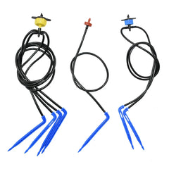 Gewächshaus Topf Gebogene Pfeil Dropper Micro Drip System 2L4L8L Druck Ausgleich Tropfer 3/5mm 2/4-weg Bewässerung Kit