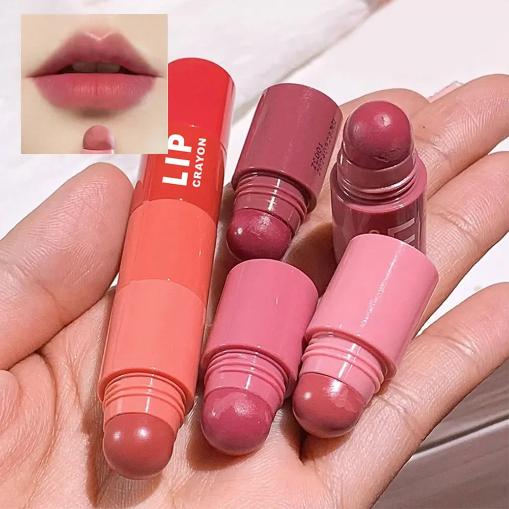 4 In 1 Matte Lipstick Pencil Kit Combo Velvet Sexy Red Lip Tint Non-stick Cup Multicolour Lipstick Pen Makeup Lips Cosmetic Set