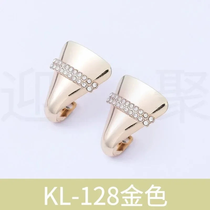 Women Shoes Point Protector Flat Shoe Tips Cap Accessorices High Heel Metal Toe Cap Wear and Tear Concealer Anti-kicking Leather