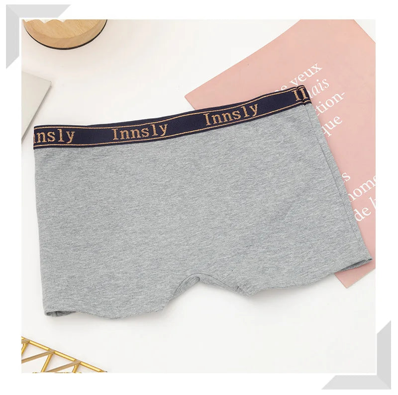 3Pcs/Set Women Boyshort Boxer Cotton White Underpant Elastic Big Size Panties Female Underwear Protective Shorts Under The Skirt