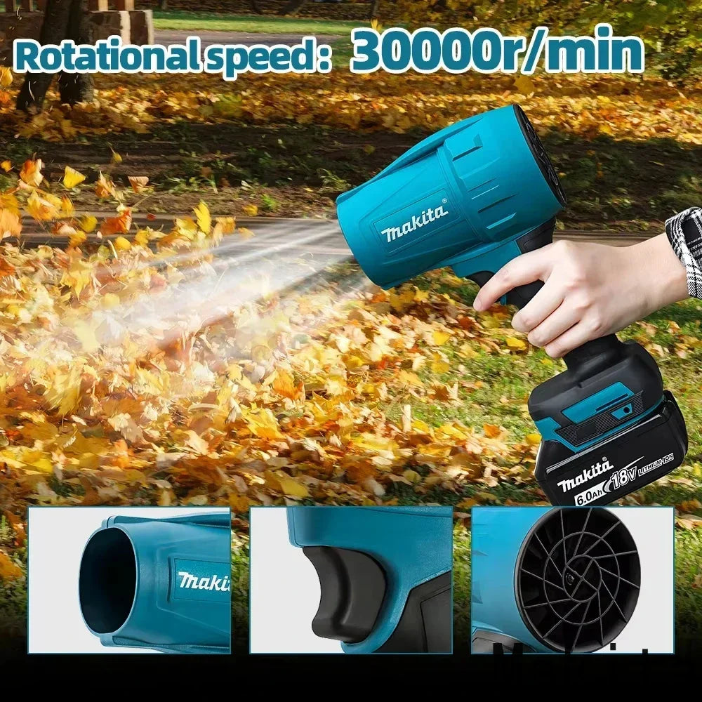 Makita 30000RPM Violent Blower Turbo Jet Fan 18V Electric Air Duster Wind Speed Turbo Rechargeable Cleanin Tool