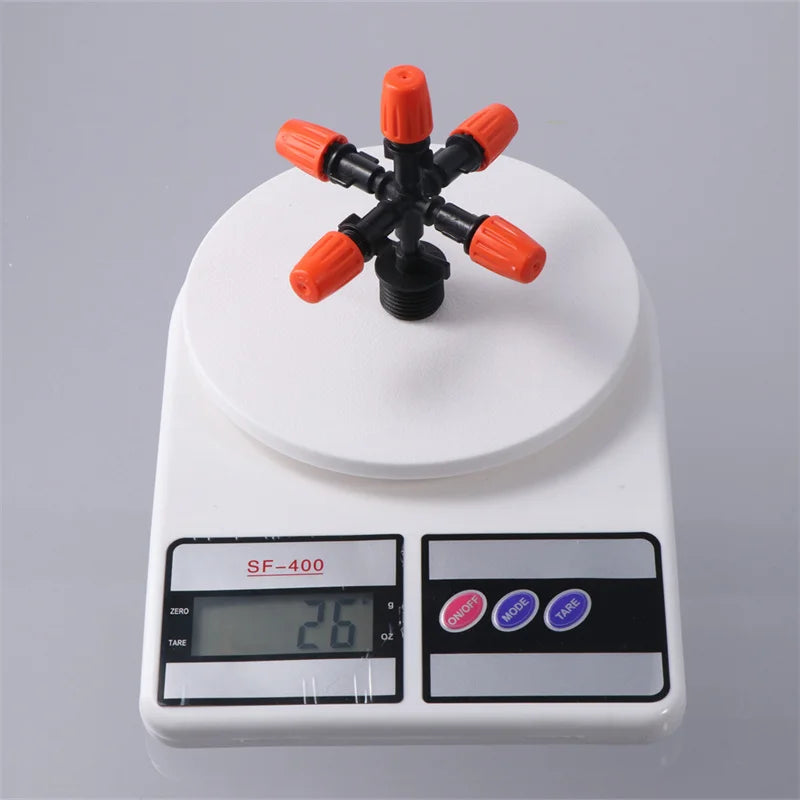 Adaptador de montaje de 1/2" para boquilla de 5 cabezales para riego por aspersión de jardín