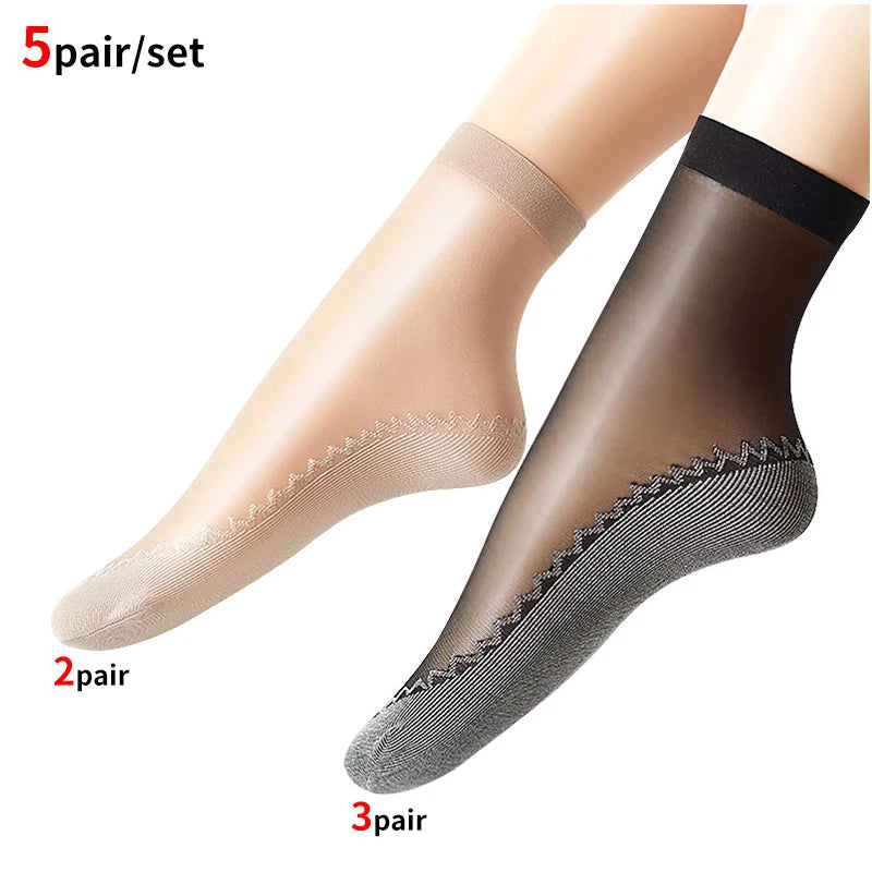10Pcs/5Pair Unisex Socks Women Men Black White Gray Ankle Socks Female Male Solid Color Socks High Quality Cotton Short Socks