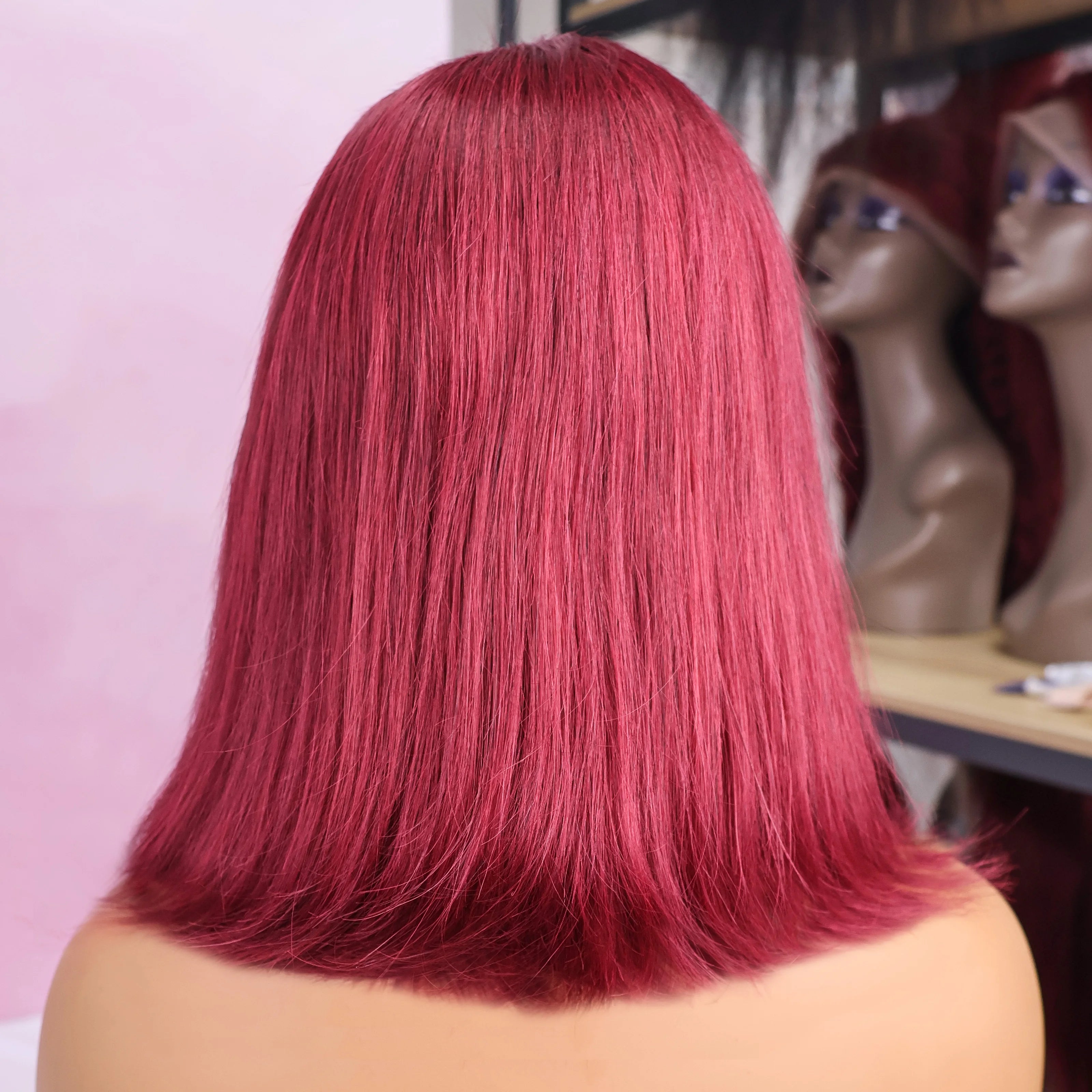 Bob Wig Human Hair 99J Burgundy Lace Front Wigs Human Hair 13x4 Lace Wigs Human Hair Brazilian Straight Bob Wigs