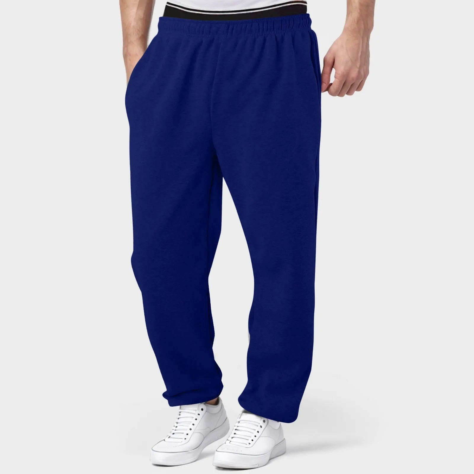 Mens Fleece Lined Sweatpants Wide Straight Leg Pants Bottom Sweatpants Joggers Pants Workout High Waisted Yoga Pants 10 Star