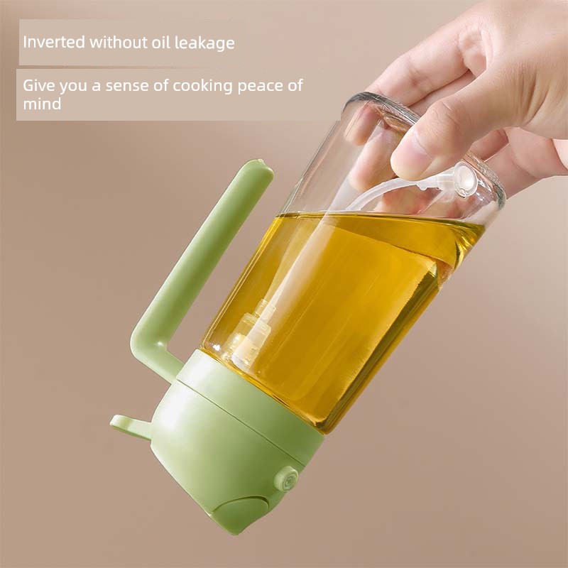 Fuel Injector For Home Food Grade Atomization Kitchen Non-Oil-Stick Dual-Use Two-in-One Oil Dispenser Glass Oil Tank