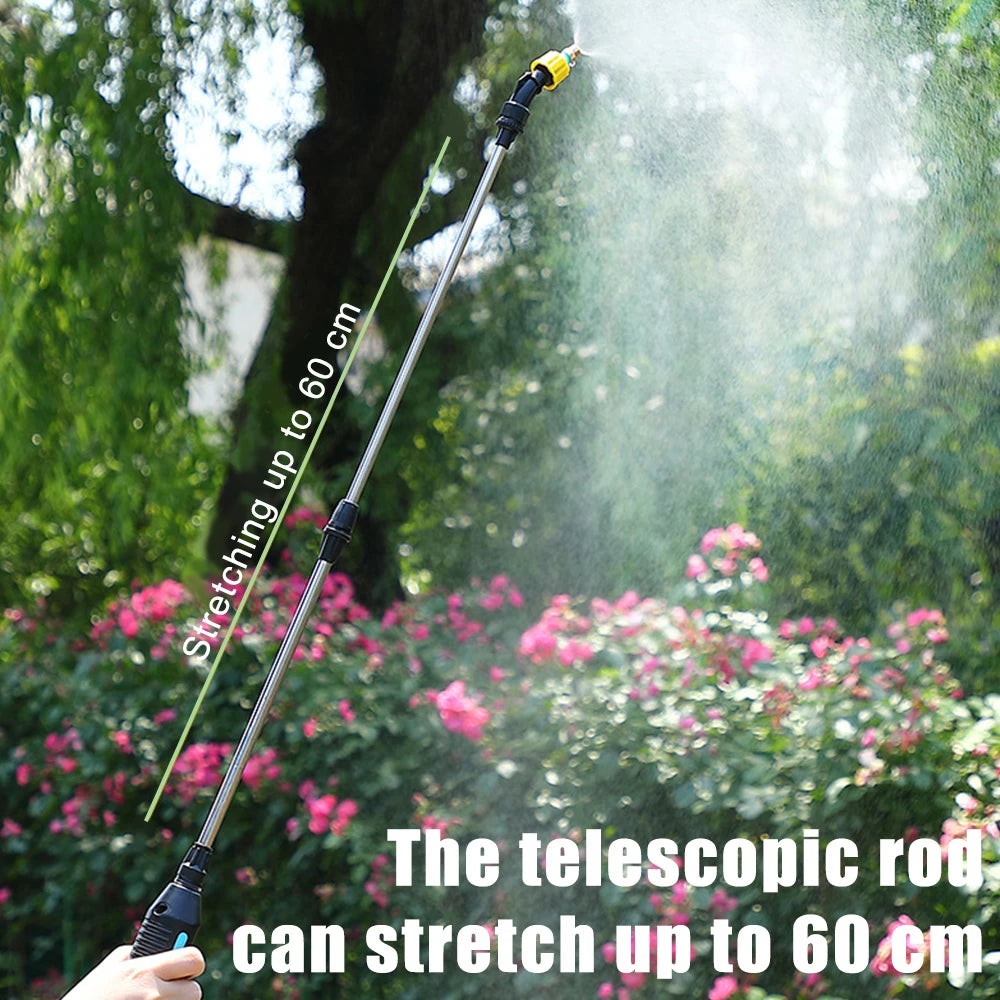 Pulverizador eléctrico de 5 l, regadera con pistola rociadora, pulverizador automático para plantas de jardín, herramienta de riego recargable por USB