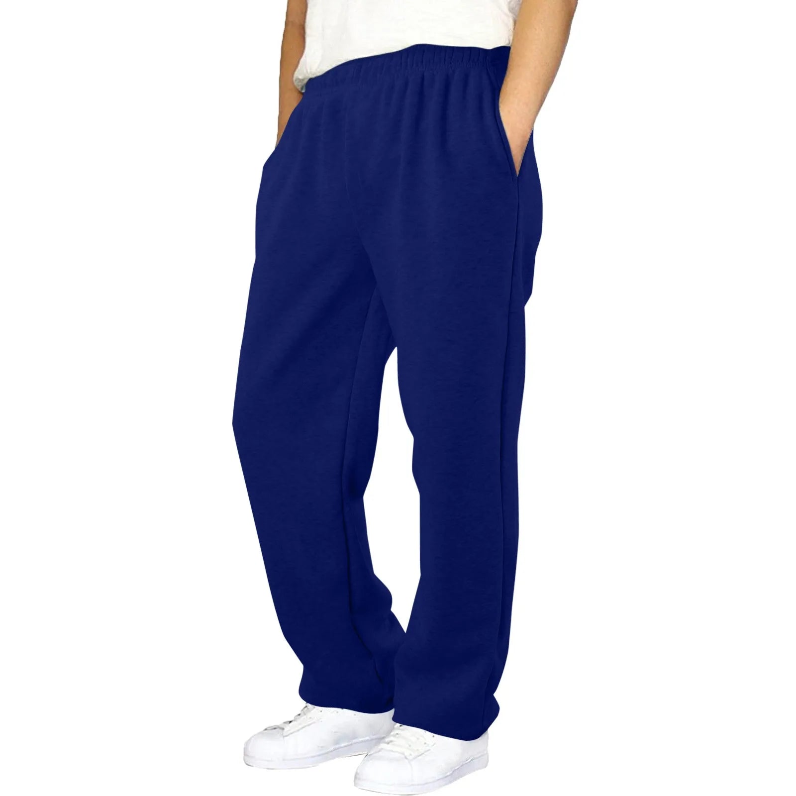 Mens Fleece Lined Sweatpants Wide Straight Leg Pants Bottom Sweatpants Joggers Pants Workout High Waisted Yoga Pants 10 Star