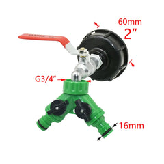 Adaptador de grifo de tanque IBC duradero, rosca gruesa S60*6 a conector de agua de 1/2'' 3/4'', accesorio de repuesto para válvula
