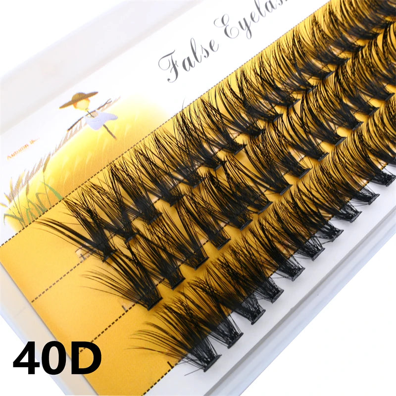 20D/30D Mink Eyelashes 1 Box /60 Bundles Natural eyelashes extension 3D Russia Individual Eyelash Cluster Makeup Tools Eye black