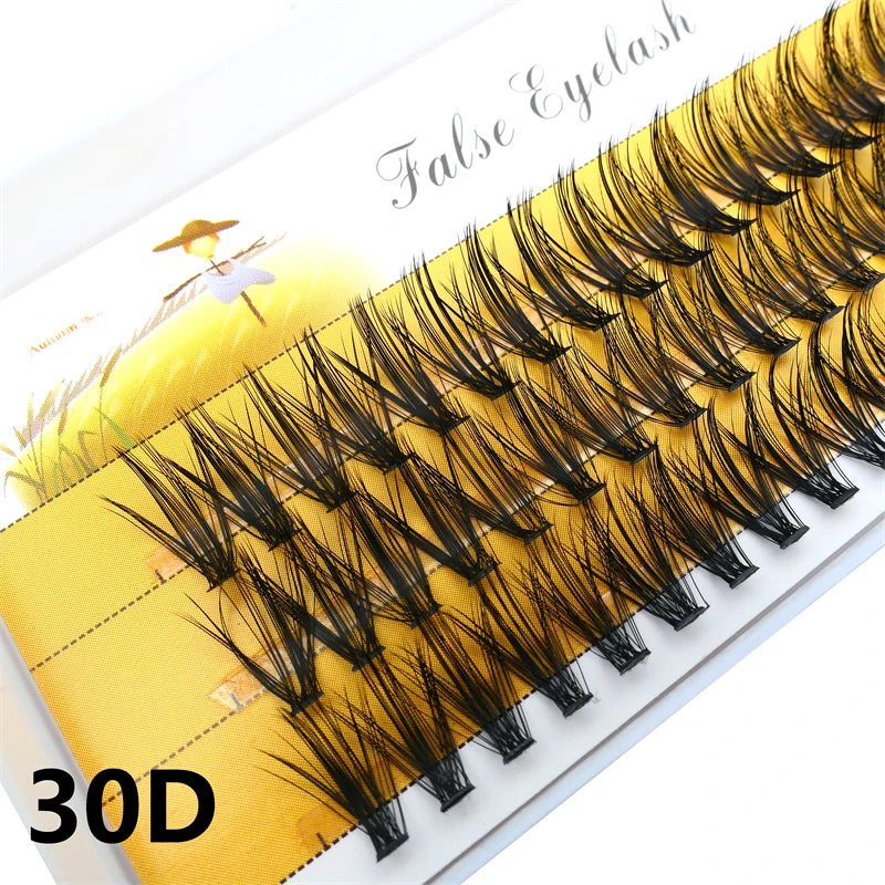 20D/30D Mink Eyelashes 1 Box /60 Bundles Natural eyelashes extension 3D Russia Individual Eyelash Cluster Makeup Tools Eye black