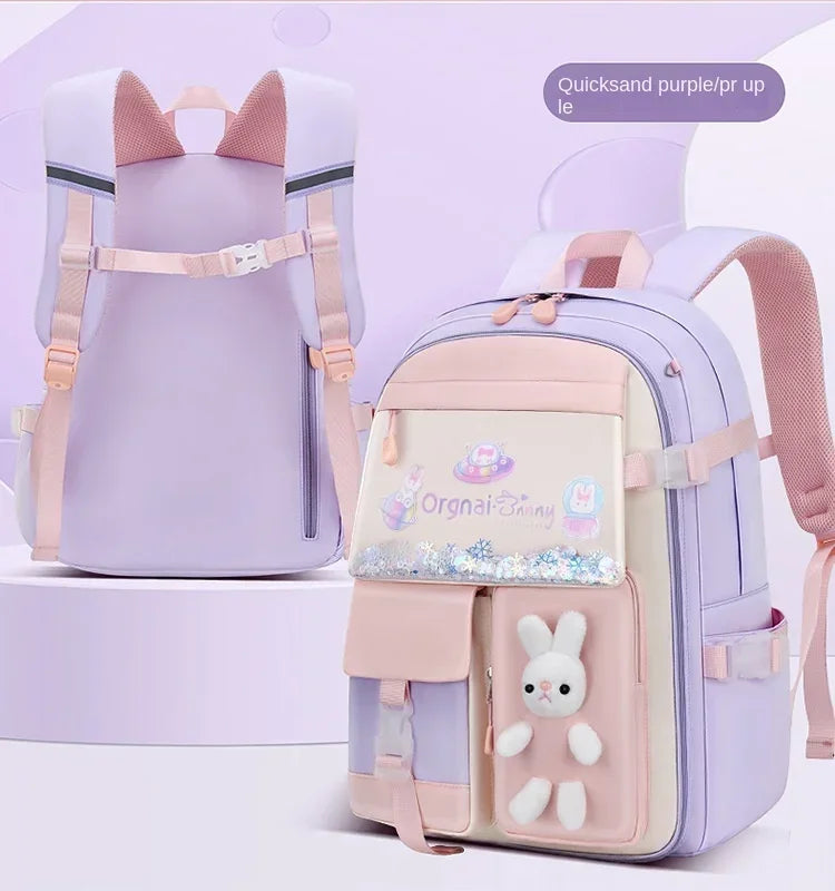 Backpack New Girl Primary School Student Bag Cute Cartoon Kid Junior High School Shoulder Bag Waterproof Children Schoolbag