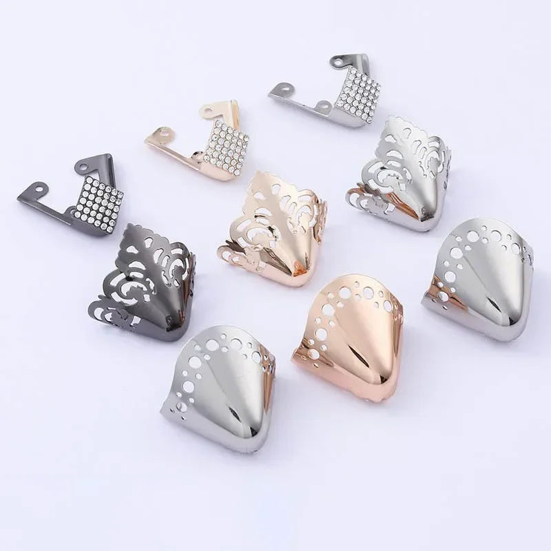Women Shoes Point Protector Flat Shoe Tips Cap Accessorices High Heel Metal Toe Cap Wear and Tear Concealer Anti-kicking Leather