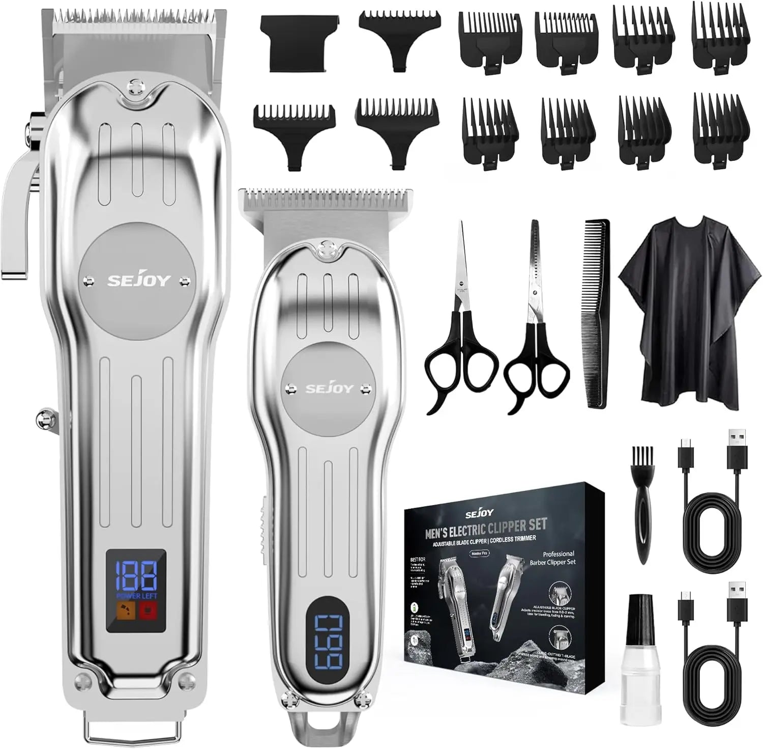 SEJOY Professional Hair Clippers for Men Cordless Clippers and Trimmers Grooming Set  Haircut Machine  for Family