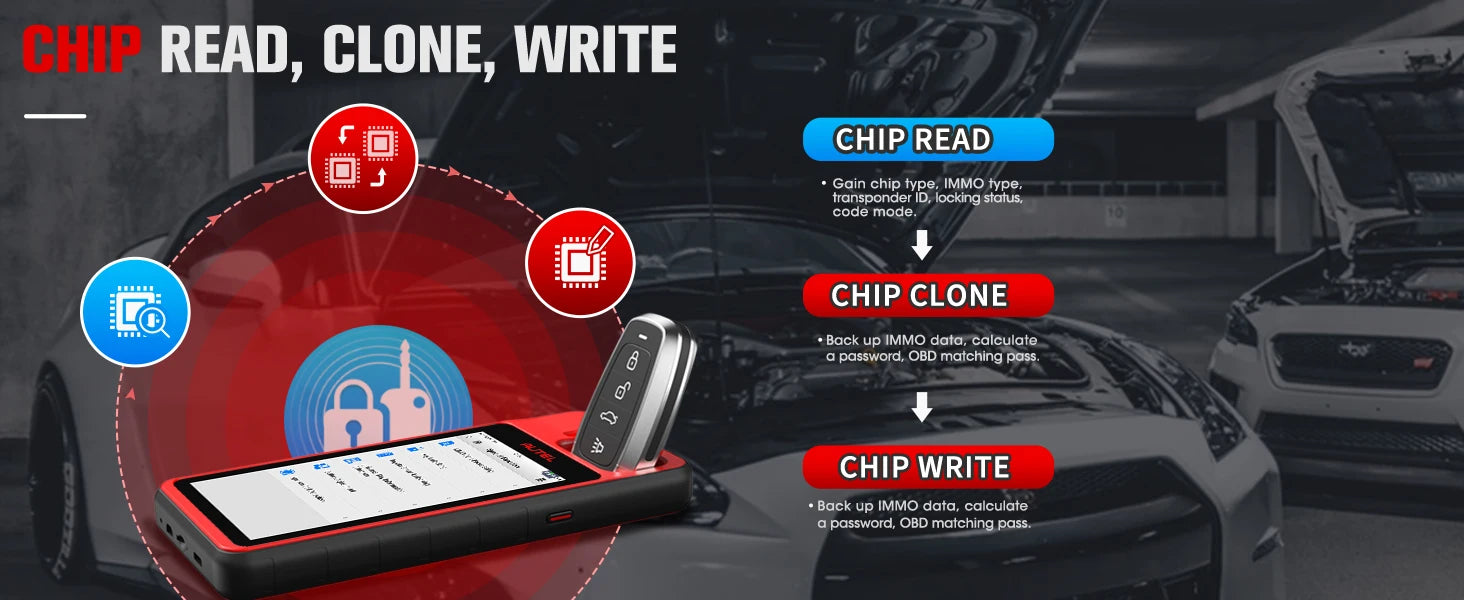 Autel MaxiIM KM100 KM100X Key Fob Programming Tools Auto key Programmer 60s Key Generation OBD IMMO Key Learning Key Free Update