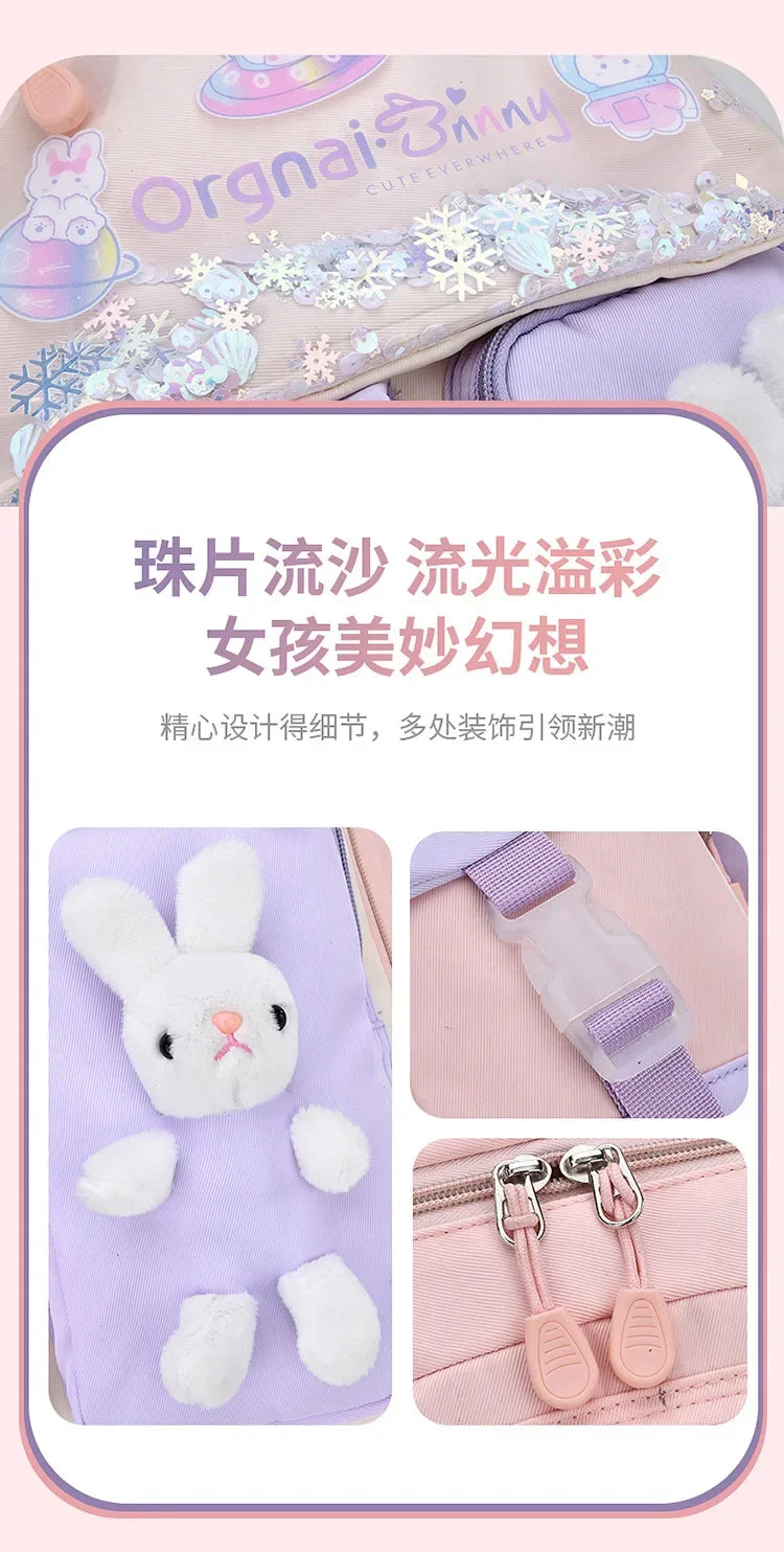 Backpack New Girl Primary School Student Bag Cute Cartoon Kid Junior High School Shoulder Bag Waterproof Children Schoolbag