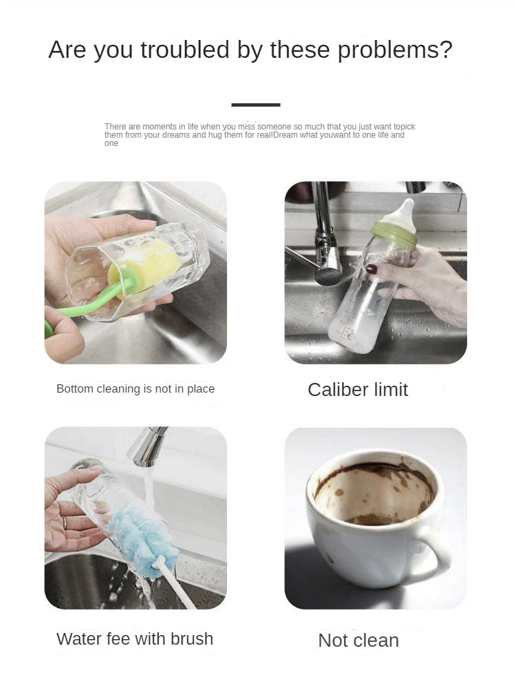 Ins Rinser Automatic Glass Cup Washer High Pressure Bar Kitchen Beer Milk Tea Cup Cleaner Sink Accessories