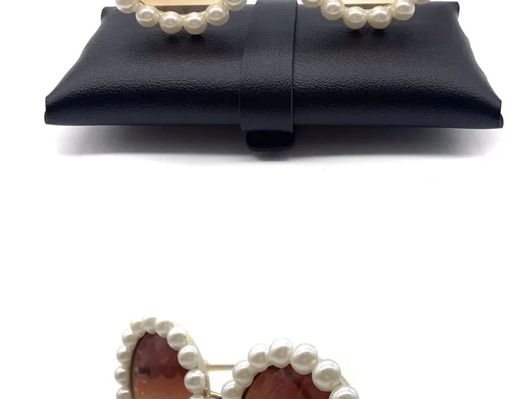 Pearl Round Sunglasses Women Small Frame Oval Vintage Sunglasses Luxury Brand Designer Elegant Retro Steampunk Sunglasses Men