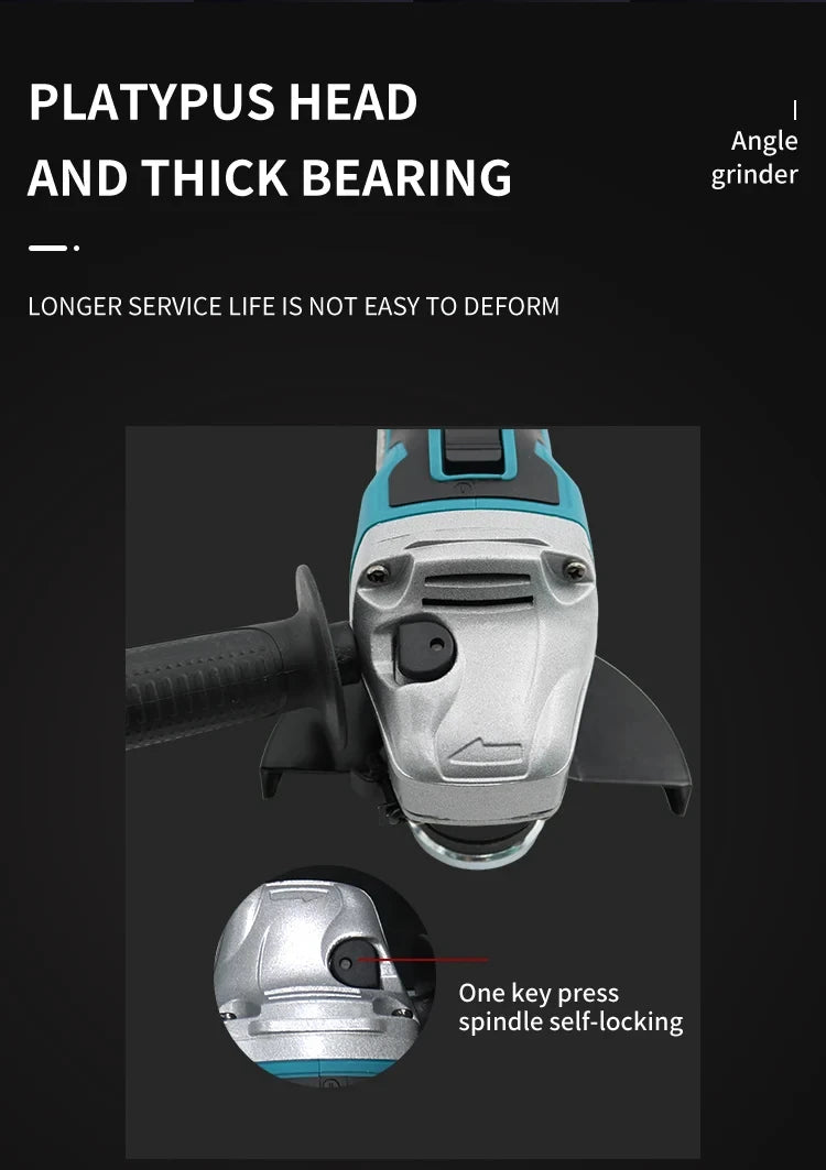 New Makita electric DGA404 Brushless Angle Grinder Polishing Cutting Machine Cordless Angle Grinder Tool For Makita 18V Battery