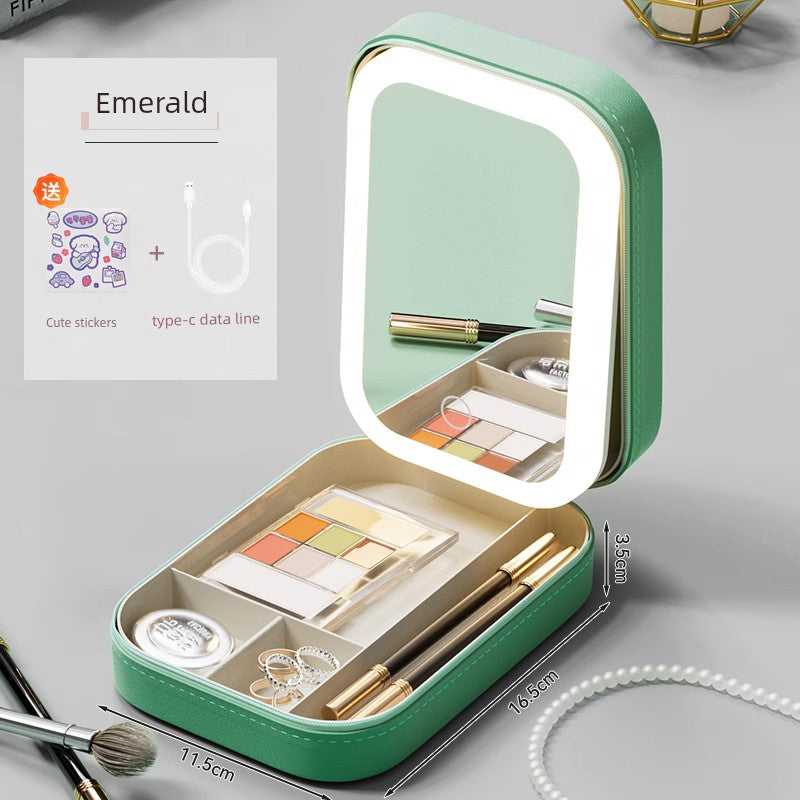 Carrying Foldable Storage Box Integrated Dormitory Makeup Mirror