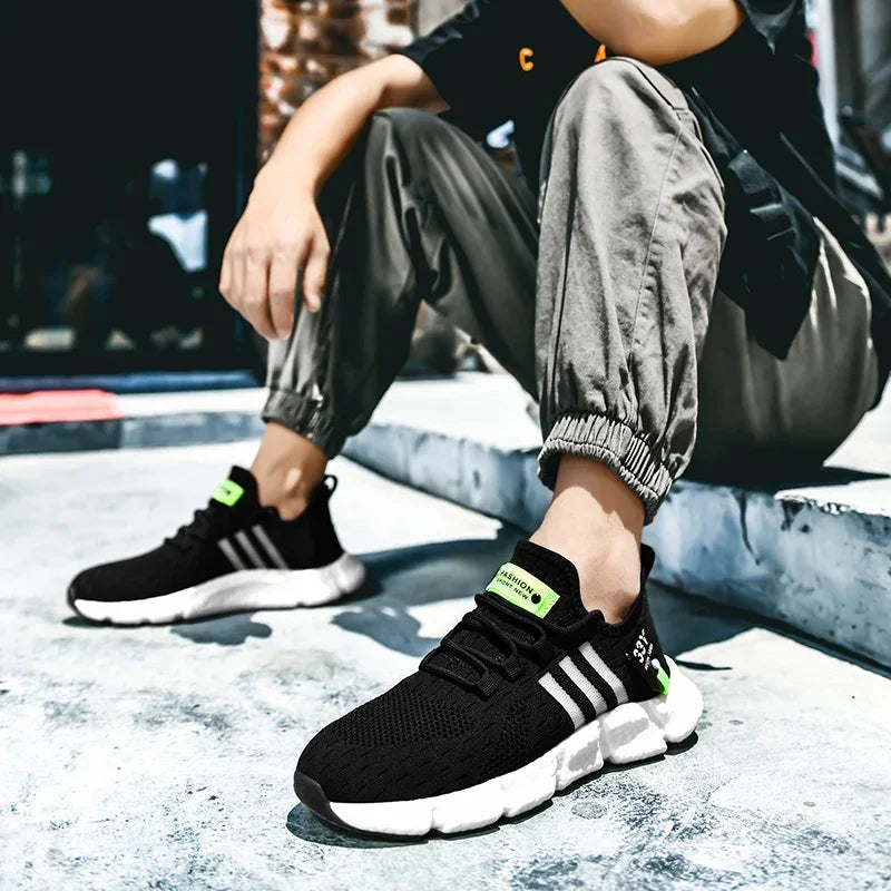 Zapatillas de deporte unisex para correr para hombres y mujeres, zapatillas deportivas informales, zapatillas de tenis ligeras para exteriores, zapatillas deportivas de malla, zapatillas clásicas suaves 46