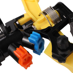 Boquilla de aspersor de impacto de doble salida con chorro giratorio de 360 ​​grados para riego agrícola de jardín, rosca macho de 1/2"