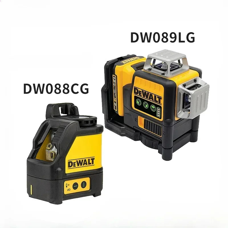 DEWALT DW088CG Green Cross Line Laser Level Self-Leveling 4X Brighter IP54 Magnetic Base 20M Range Construction Tool