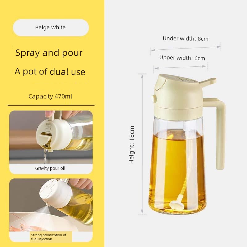Multifunctional Fuel Injector Glass For Home Food Grade Dual-Use Two-in-One Large Capacity Pressing Oiler