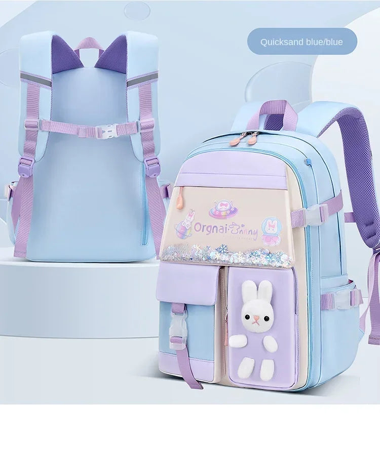 Backpack New Girl Primary School Student Bag Cute Cartoon Kid Junior High School Shoulder Bag Waterproof Children Schoolbag