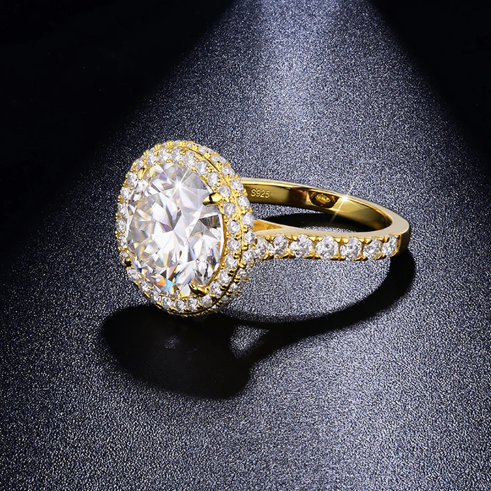 Serenity D Color 11mm 5ct Full Moissanite Wedding Rings For Women S925 Silver Row Bands Plated 18k Fine Jewelry GRA Certified