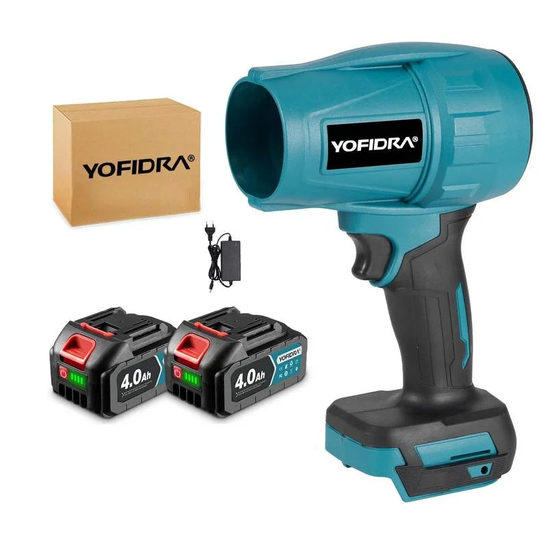 YOFIDRA 28000RPM Electric Air Blower 576 km/h Cordless Leaf Blower Clean Fallen Leaves Dust Snow Tool For Makita Battery Pin