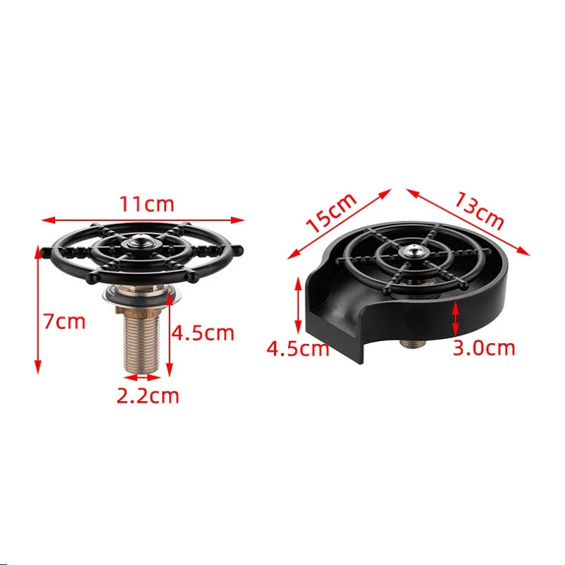 Automatic Glass Cup Washer High Pressure Kitchen Faucet Glass Rinser Stainless Steel Bar Cup Cleaner for Kitchen Sinks Wash Tool