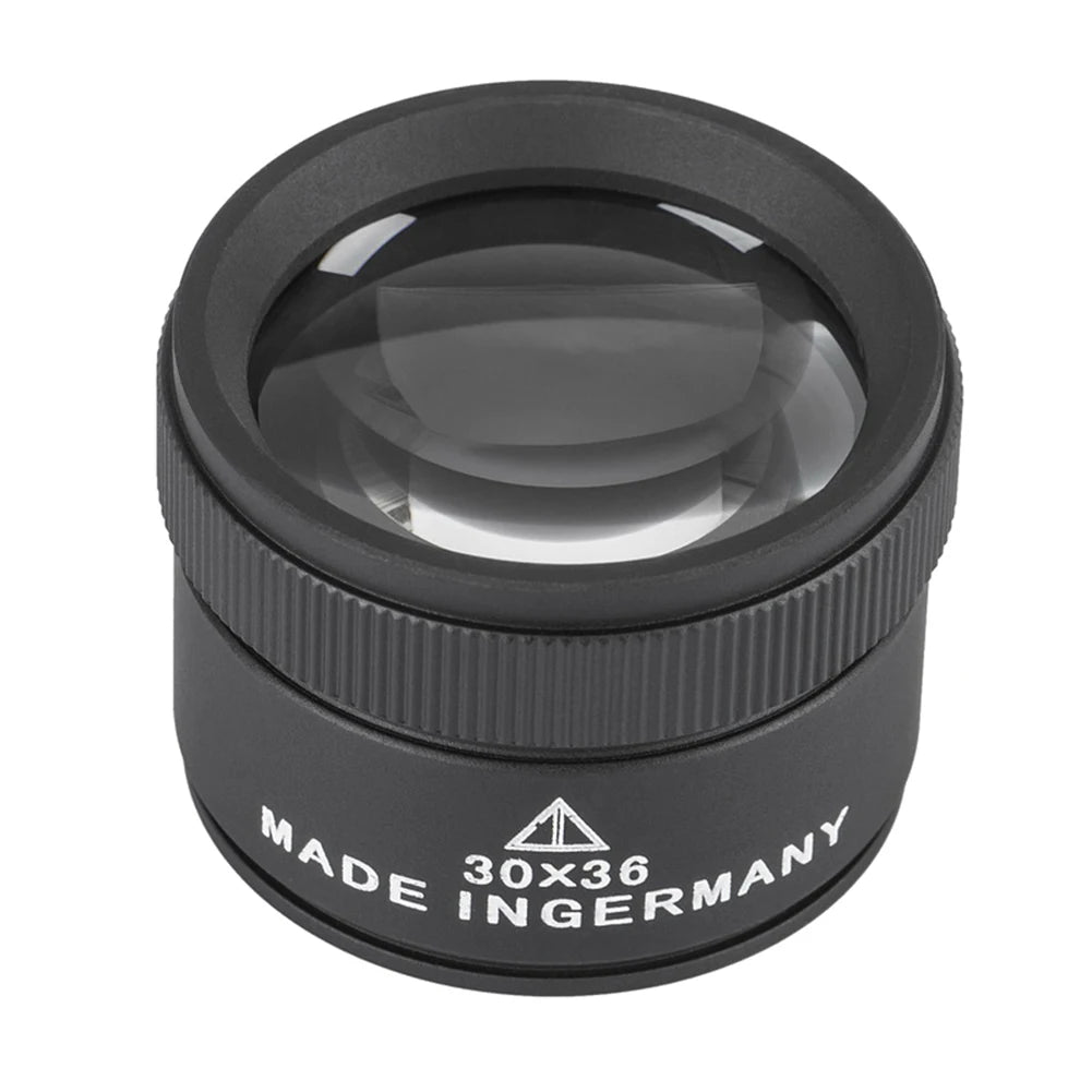 30X 36mm Magnifying Glass for Precision Work K9 Optical Lens Monocle Watch Magnifier Loupe Handheld Coin Stamps Jewelry Loupe
