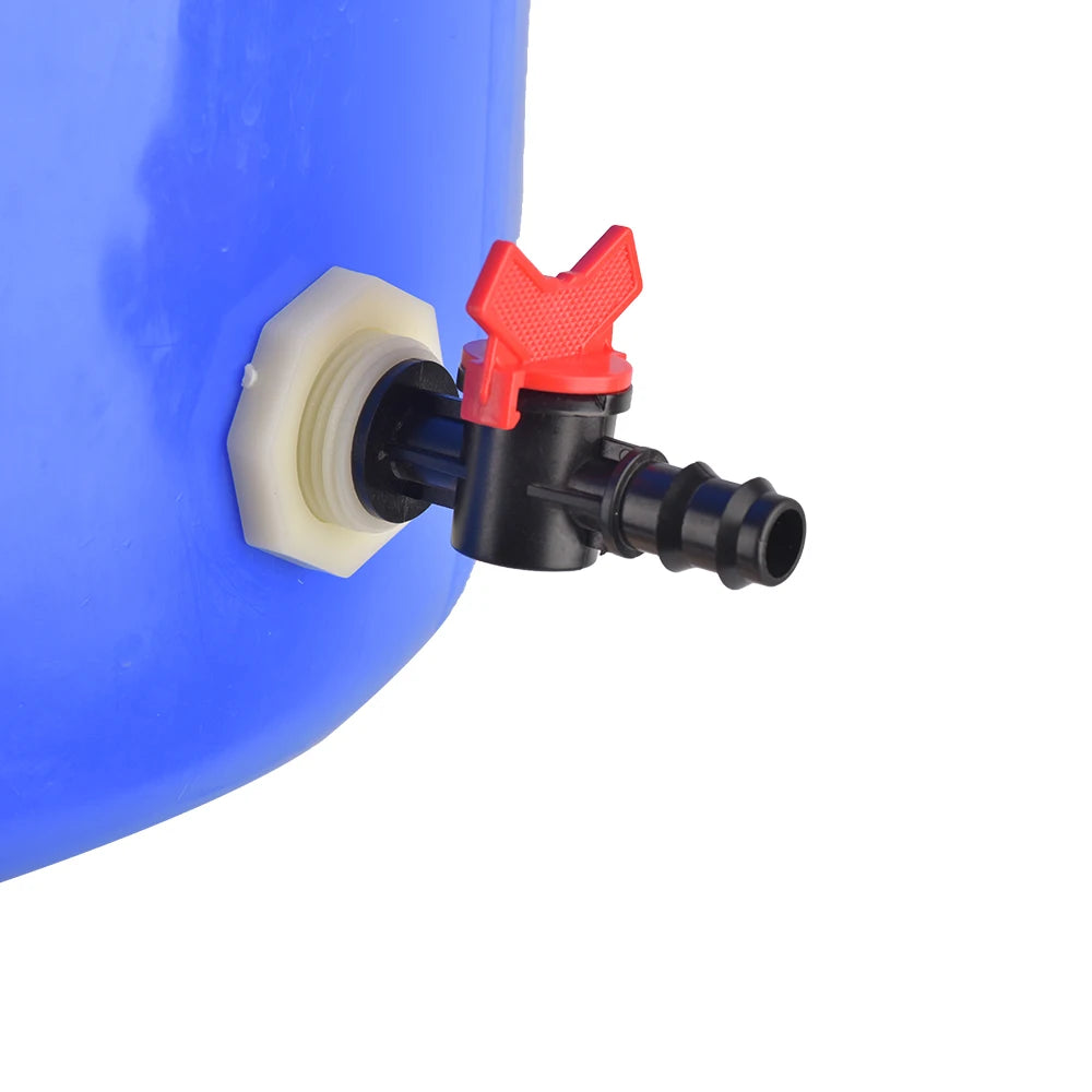 Kit de montaje de mamparo para barril de lluvia de 3/4 de pulgada, válvula de barril de lluvia de PVC con adaptador de manguera, kit de barril de lluvia para acuarios, tanques de agua y piscinas