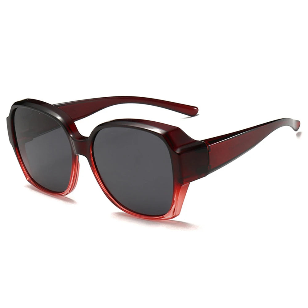 Glasses Cover Driving Polarized Sunglasses Fit Over Glasses Wrap Around Sunglasses Square Shades UV400 Goggles For Men Women