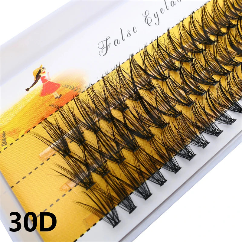 20D/30D Mink Eyelashes 1 Box /60 Bundles Natural eyelashes extension 3D Russia Individual Eyelash Cluster Makeup Tools Eye black