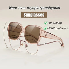Travel Night Vision Driving UV400 Goggles Men Women Polarized Sunglasses Wear Over Myopia Prescription Glasses Vintage Outdoor