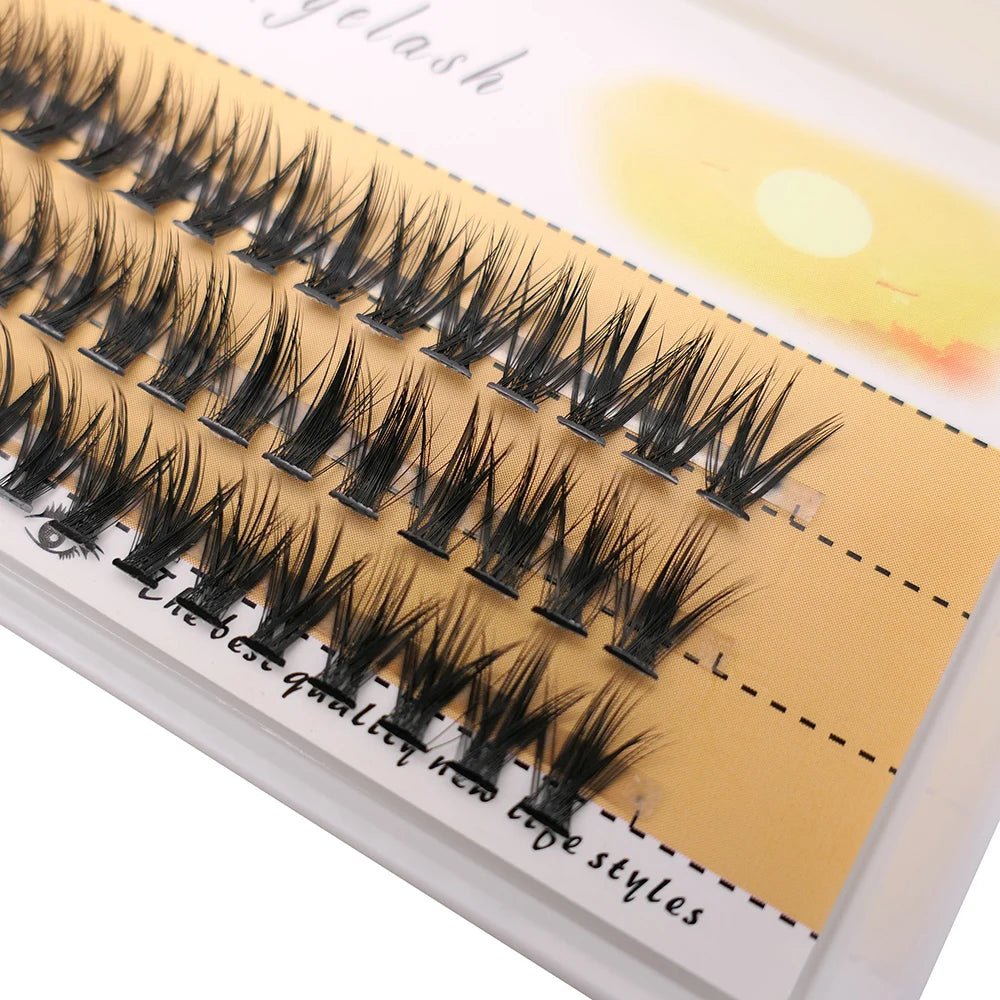 20D/30D Mink Eyelashes 1 Box /60 Bundles Natural eyelashes extension 3D Russia Individual Eyelash Cluster Makeup Tools Eye black